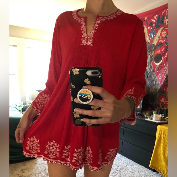 American Sweetheart Dresses & Skirts - Vtg American Sweetheart Pleat Front Notch Neck Tunic/Babydoll Dress